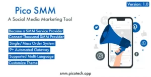 PicoSMM – Social Media Marketing Script Panel Multi Domain Use